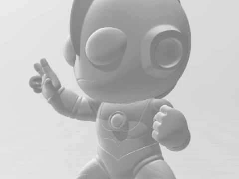 Bonecos 3d style manga anime ultramen belial caricato 3D Print Model