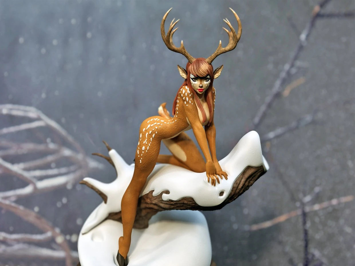 Faun Girl 3D Model .c4d .max .obj .3ds .fbx .stl .blend 