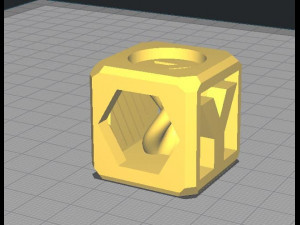 Helix Test Cube - Filament Sample - XYZ Calibration 3D Model