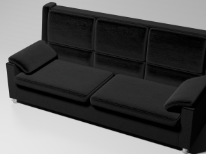leather sofa 3D 模型
