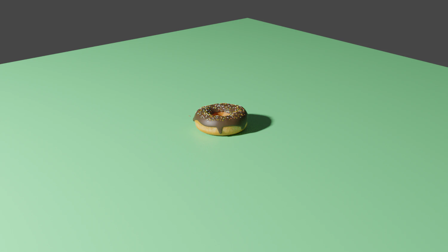 donut with chocolate frosting 3D Model .c4d .max .obj .3ds .fbx .stl .blend 