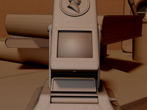 USSR metal desk calendar Modello 3D