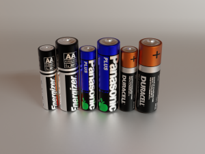 Batteries aa and aaa duracell energizer panasonic 3D Model