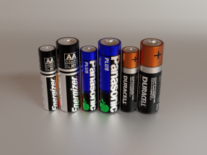 Batteries aa and aaa duracell energizer panasonic 3D-Modell