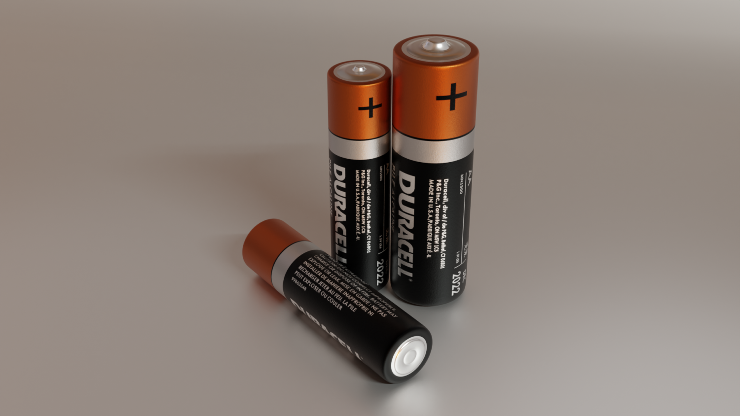 Duracell AA Battery 3D model