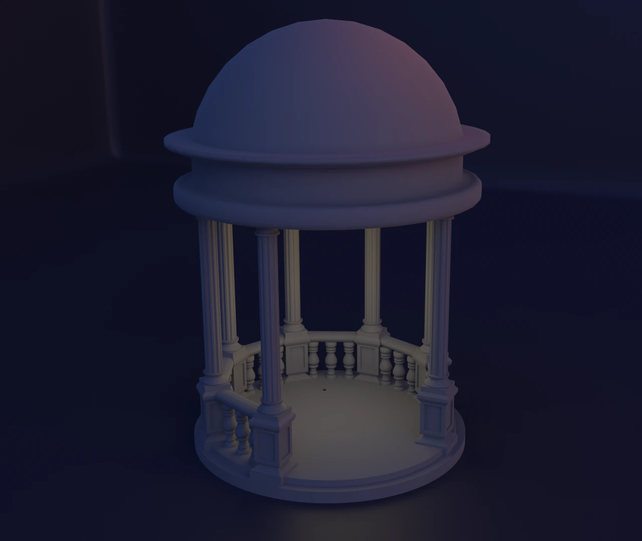 pavilion 3D Model .c4d .max .obj .3ds .fbx .stl .blend 