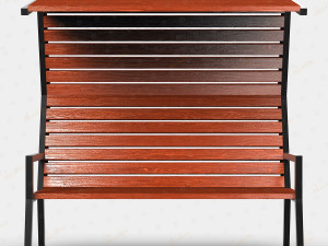a bench with a canopy sky Modèle 3D