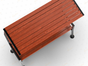 a bench with a canopy sky Modèle 3D