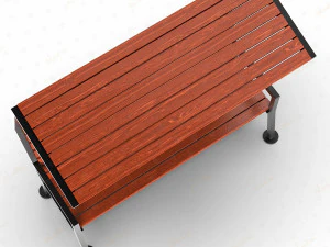 a bench with a canopy sky 3D Model