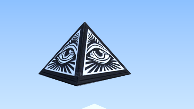 illuminati pyramid lowpoly Model 3D .c4d .max .obj .3ds .fbx .stl .blend 