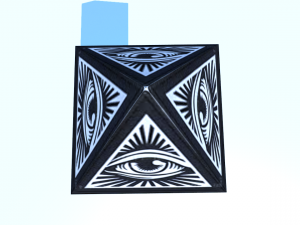 illuminati pyramid lowpoly Model 3D