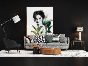 modern interior set91 3D Model