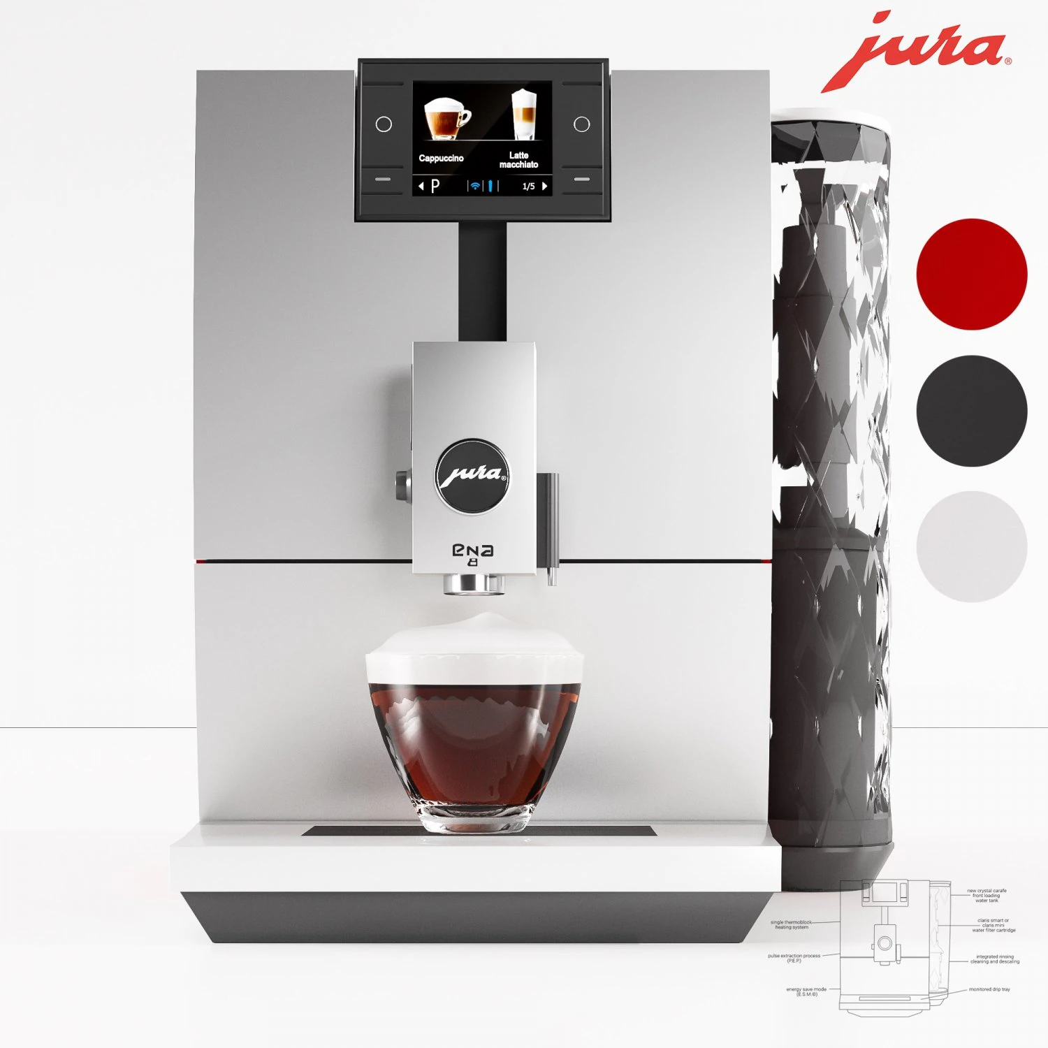 jura-ena 8 - coffee machine 3D Model .c4d .max .obj .3ds .fbx .stl .blend