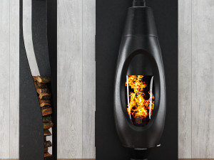 fire fireplaceinvicta-01 3Dモデル