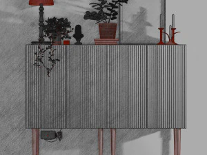 Modern Interior Set 382 3D Model