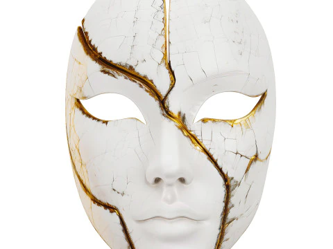 Maska Kintsugi Model 3D
