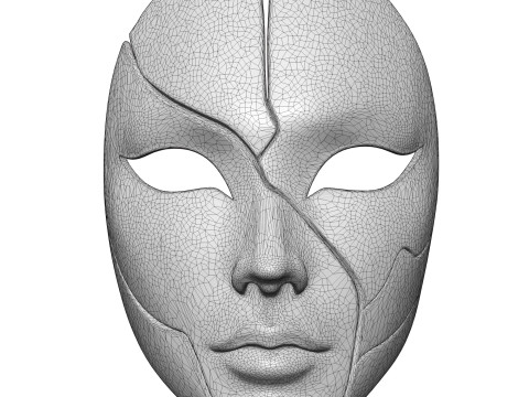 Kintsugi-masker 3D Model