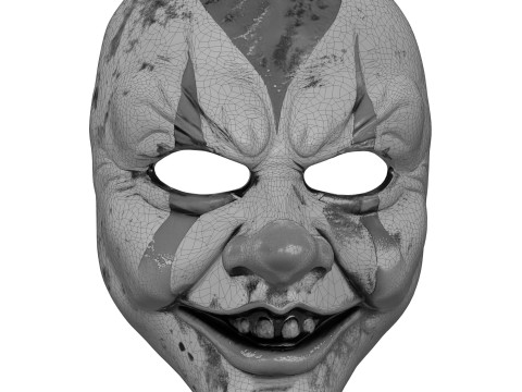 Mask Dirty Psycho Clown 3D Model