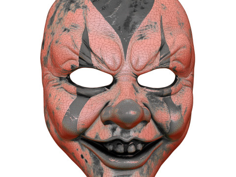 Mask Dirty Psycho Clown 3D Model