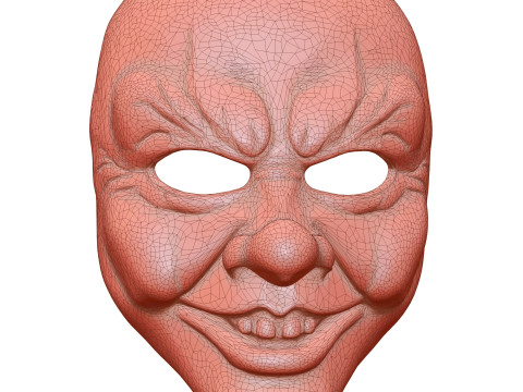 Mask Dirty Psycho Clown 3D Model
