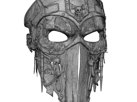 Maschera da guerra della zona desolata Modello 3D
