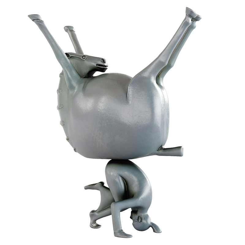 Omgekeerde paardenbalanssculptuur 3D Model .c4d .max .obj .3ds .fbx .stl .blend