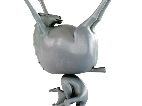 उल्टे अश्व संतुलन मूर्तिकला 3D मॉडल