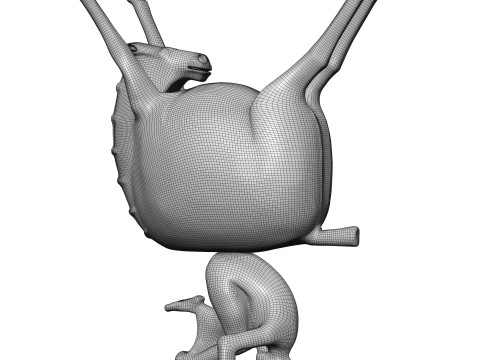 Omgekeerde paardenbalanssculptuur 3D Model