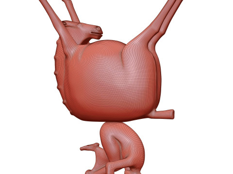 Omgekeerde paardenbalanssculptuur 3D Model