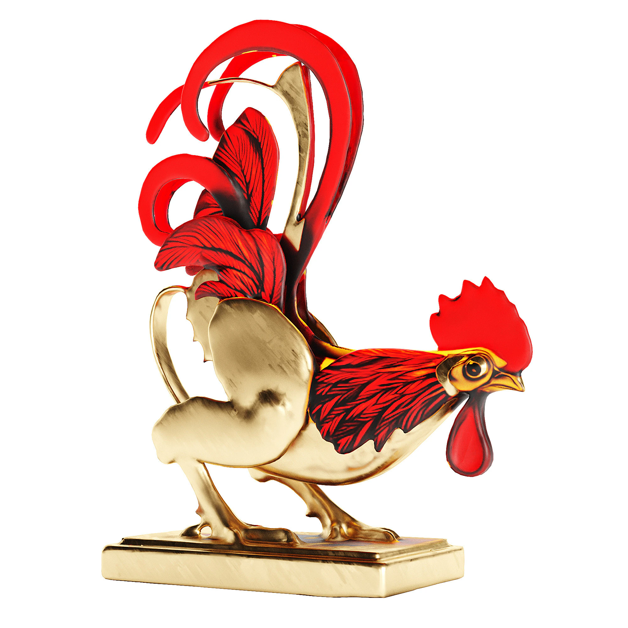 Gallo d'Acciaio 001 Modello 3D .c4d .max .obj .3ds .fbx .stl .blend 