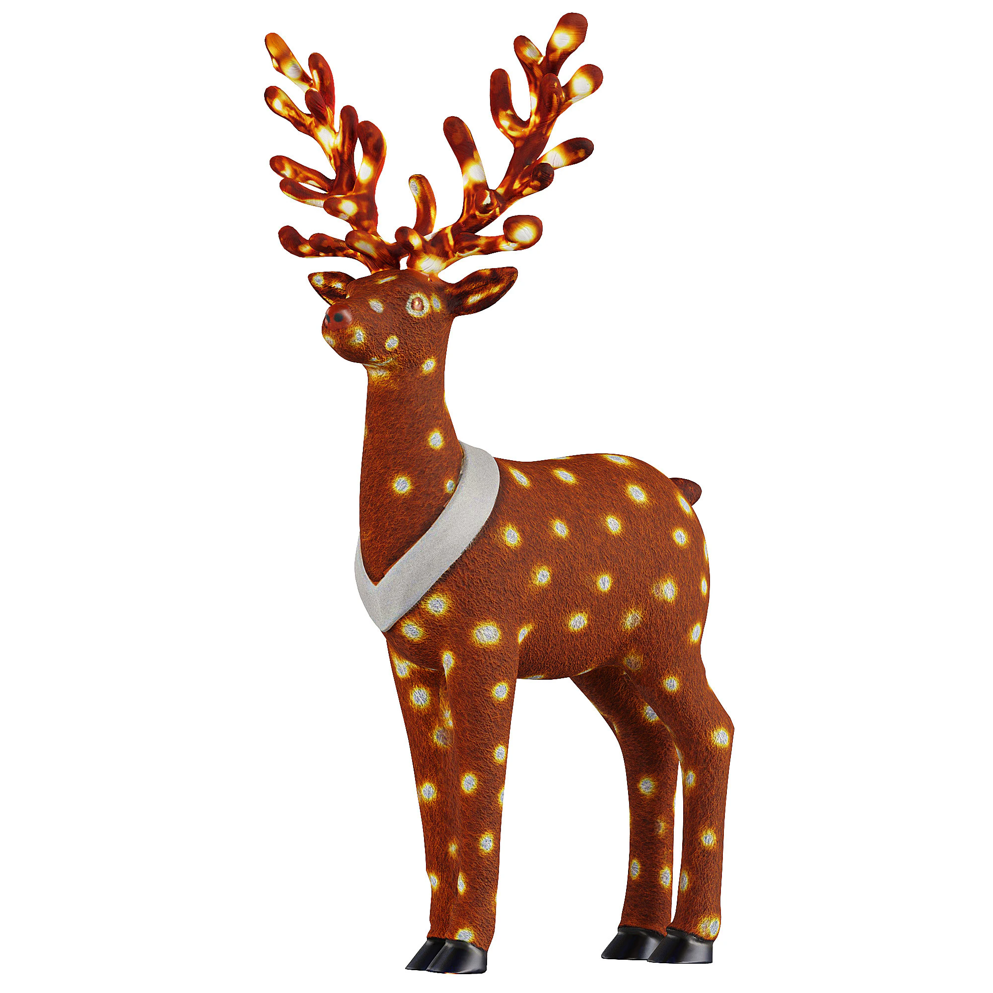 圣诞驯鹿装饰 3D 模型 .c4d .max .obj .3ds .fbx .stl .blend