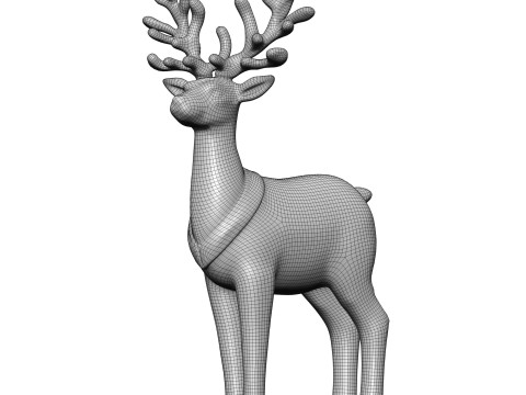 Kerst Rendier Decor 3D Model