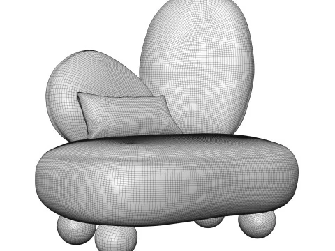 Botanical Harmony Lounge Sofa 3D Model