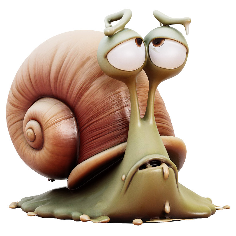 Caracol de dibujos animados Quad Modelo 3D .c4d .max .obj .3ds .fbx .stl .blend 