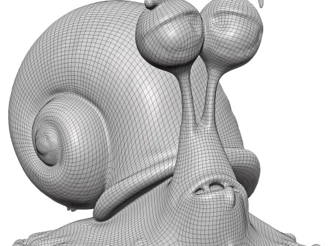 Lumaca del fumetto Quad Modello 3D