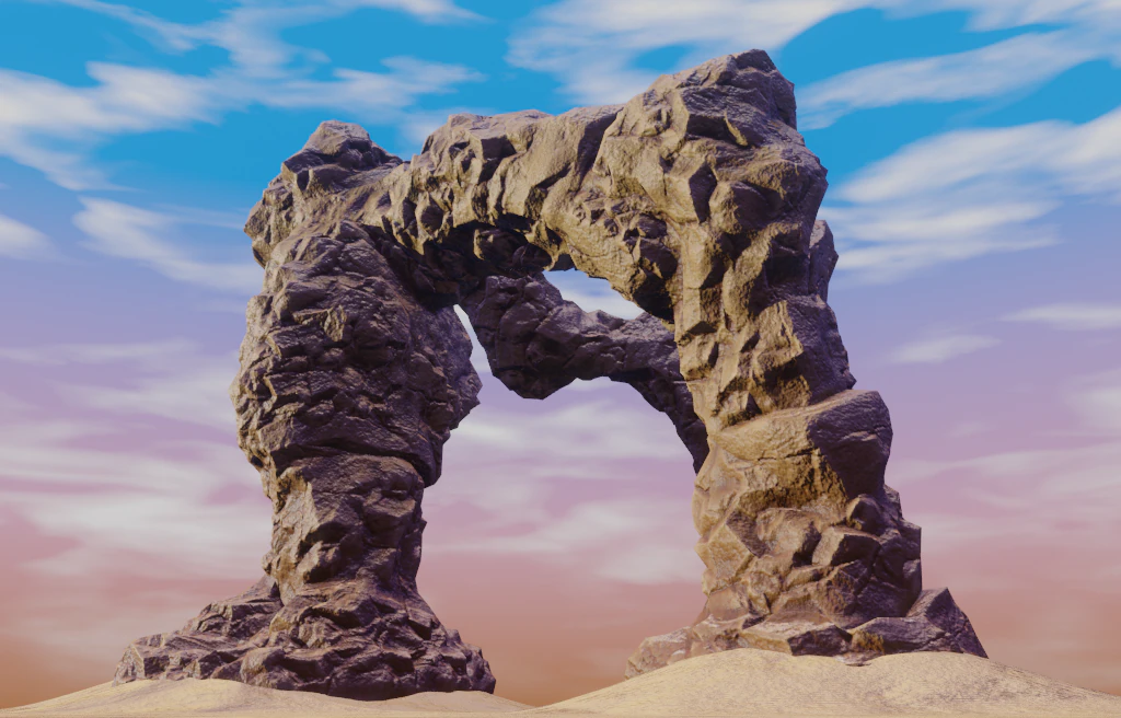 set of large desert rock formations 3D Model .c4d .max .obj .3ds .fbx .stl .blend