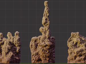 set of large desert rock formations 3D Model