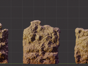 set of large desert rock formations 3D Model