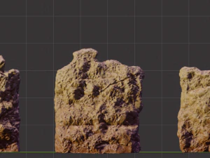 set of large desert rock formations 3D Model