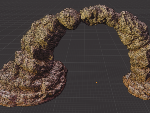 set of large desert rock formations 3D Model