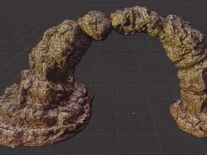 set of large desert rock formations 3D Model