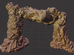 set of large desert rock formations 3D Model