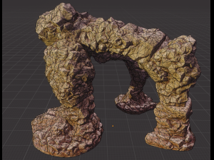 set of large desert rock formations 3D Model