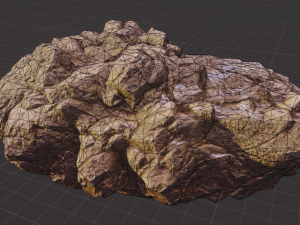 set of large desert rock formations 3D Model