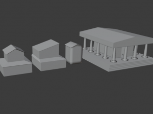 rome pack low-poly 3Dモデル