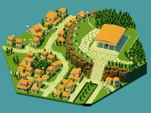 rome city lowpoly 3D 模型