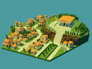 rome city lowpoly 3D Model