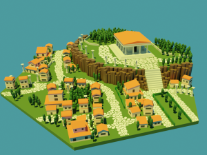 rome city lowpoly 3D Model