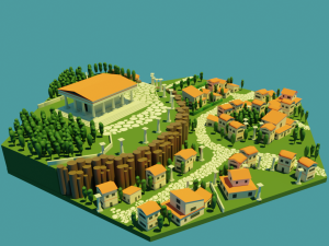 rome city lowpoly 3D Model