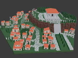 rome city lowpoly 3D Model